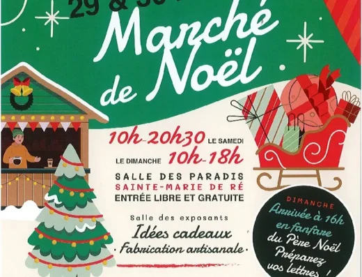 affiche marché de Noël 2025 de Sainte-Marie de Ré