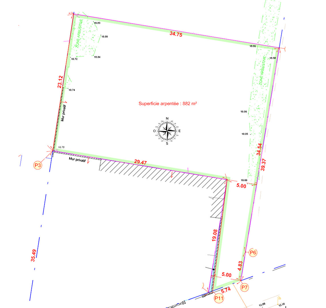 TERRAIN CONSTRUCTIBLE 882 M2 – SAINTE SOULLE — photo 4/4